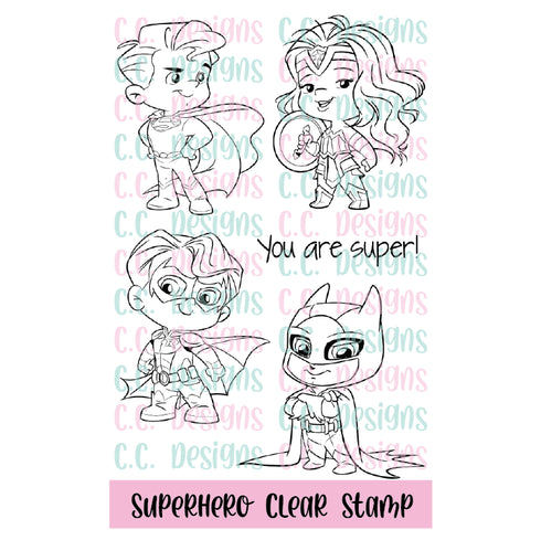 Superhero Clear Stamp Set